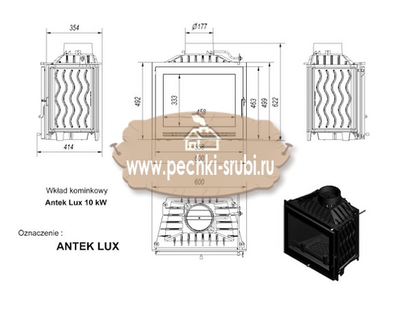 Каминная топка Kratki "Antek/LUX" Каминная топка Kratki "Antek/LUX"